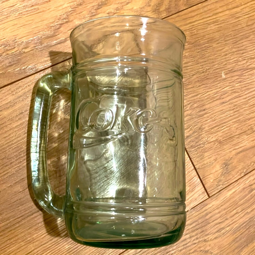 Vintage glass coke mug